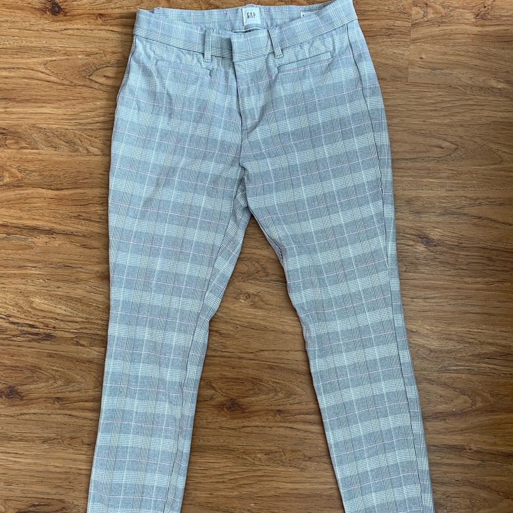 Full length comfortable gingham pants